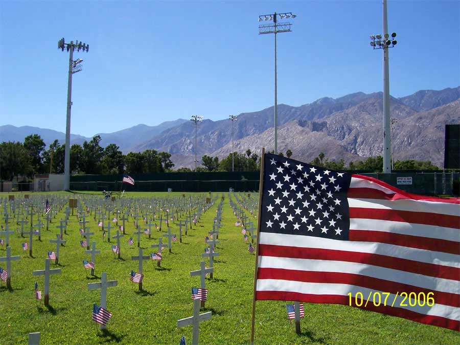 Arlington West Memorial at Palm Springs in 2006