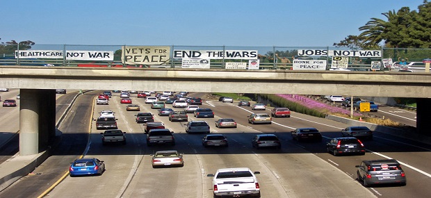 6th Avenue Overpass Bannering in San Diego
